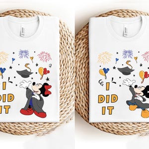 Mickey Graduation Shirt, Disney Senior Grad T-Shirt, Minnie Graduate Gift, Disneyland Class Of 2025 Tee, WDW Grad Trip Sweatshirt