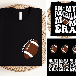 a black shirt with a football on it