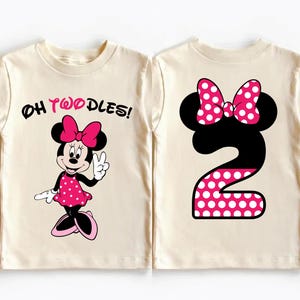 Shirt 2e verjaardag Minnie, Disney I'm Twodles verjaardag T-shirt, T-shirt tweede verjaardag Minnie, tweejarige muis sweatshirt