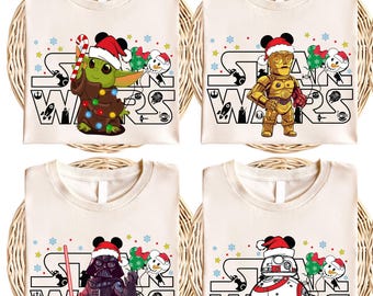 Disney Star Wars familjematchande jultröjor, Star Wars jultröja, Darth Vader jultröja, jultomten BB8 jultröja