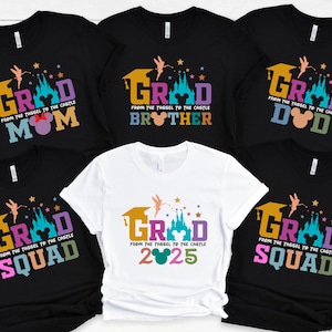 Disney Grad 2025  Shirt, Graduation Castle Family Trip Shirt, Magic Kingdom Graduate Trip Shirt, Class of 2025 Shirt, Mickey Grad Shirt