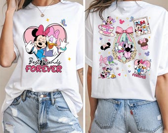 Koszulka z najlepszymi przyjaciółkami Daisy, koszulka z wycieczką dla przyjaciółek, bluza z magicznym zamkiem, koszulka wakacyjna dla dziewcząt