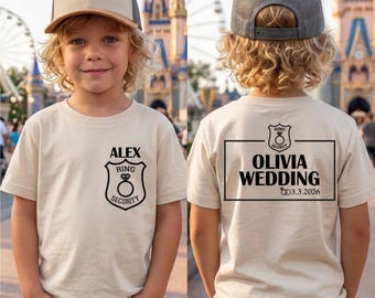 Ring Security Shirt, Custom Toddler Wedding Shirt, Ring Bearer Shirt, Kids Ring Security Shirt, JR Groomsmen Shirt, Wedding Ring T-Shirt