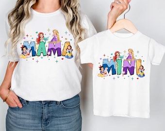 Princess Mama Mini Shirt, Mermaid Girl T-Shirt