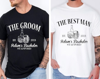 Custom Groom Party Shirt, Groomsmen Gift, Bachelorette Man Tees, Wedding Party T-Shirt, Bach Men Tee, Groom's Friends Sweater