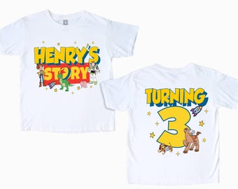 Toy Story Birthday Boy Shirt, Disney Buzz Lightyear Birthday T-Shirt, Woody and Jessie Birthday Age Sweatshirt, Kids Birthday Party Sweater