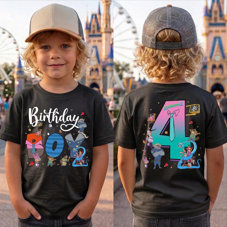 Zootopia Birthday Party T-shirt, Disney Family Birthday Matching Shirts, Birthday Boy Sweatshirt, Birthday Girl Mama Tee