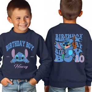 Stitch Birthday Boy Shirt, Disney Custom Birthday T-shirt, Stitch Toddler Birthday Sweatshirt, Stitch Party Gift Tee
