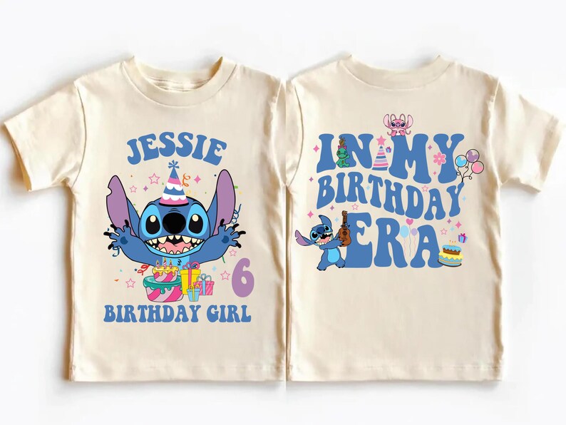 Stitich Birthday Girl Shirt, Disney Birthday Boy Tee, Lilo Stitch Kids Birthday T-Shirt, Disneyland Birthday Trip Gift, Stitch Toddler Tee