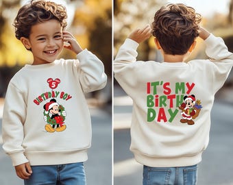 Musse Pigg Julklappströja, Minnie Julklappströja, Minnie T-shirt för småbarn, Julklappströja för flickor, Musse Pigg Födelsedagsgrupp