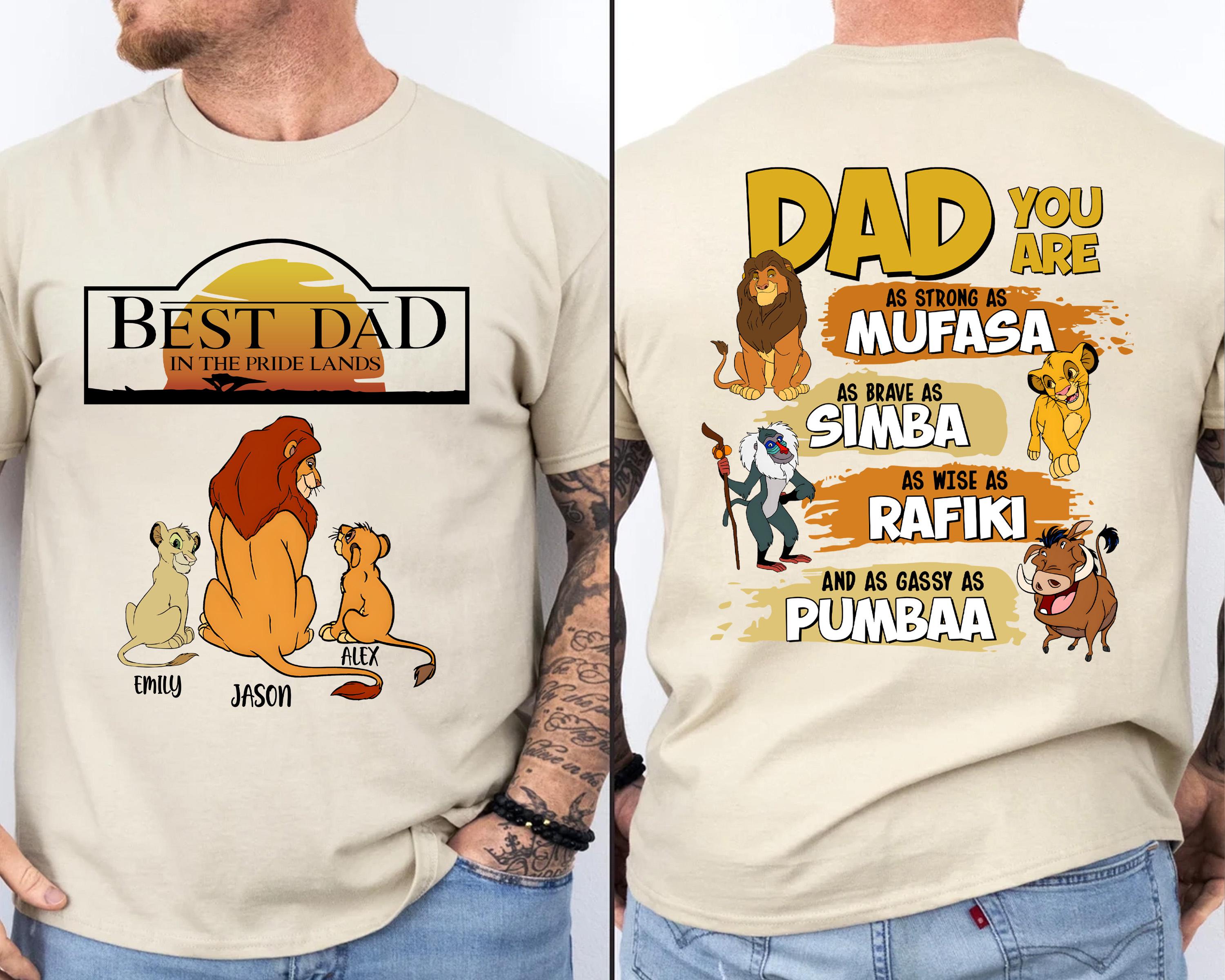 Lion King Best Dad Shirt, Disney Children Names T-Shirt, Mufasa Dad and Son Sweatshirt, Daddy and Me Tees, Disneyland Father's Day Gift