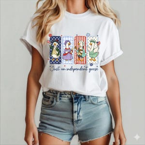 Independent Goose Shirt, Funny 4th of July Tee, Patriotic Shirt, USA 250th Shirt, American Flag Goose Tee