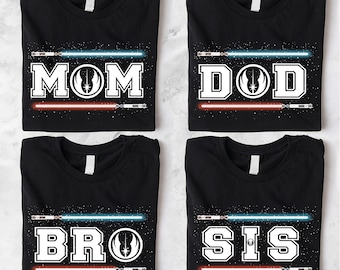 Star Wars Familien-Shirt, Mama Papa passendes T-Shirt, Star Wars Kinder Geschenk, Galaxy's Edge Sweatshirt, Star Wars Personalisierte T-Shirts