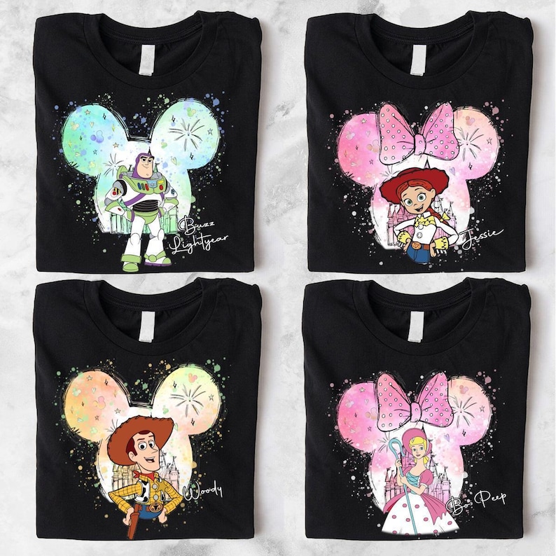 Toy Shirt, Woody and Bo Peep T-Shirt, Buzz Lightyear Sweatshirt, Head Toy Tees, Family Trip Hoodie image 2