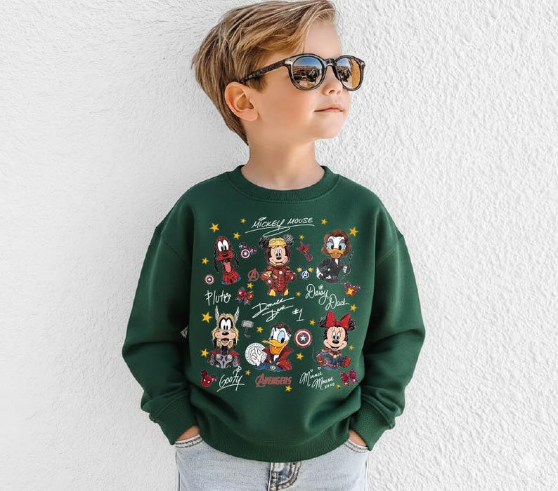 Mickey and Friends Avengers Sweatshirt, Disney Marvel Shirt, Iron Man Mickey Mouse Tee, Heroes Kids Hoodie, WDW Boys Shirt