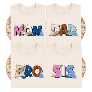 Kundenspezifisches Cinderella-Familien-Shirt, Disney-Prinzessin Mom Dad T-Shirt, Cinderella-Geburtstagsfeiergeschenk, Disneyland-Prinzessin Passende T-Shirts