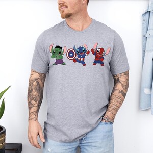 Stitch Superhero Shirt, Avengers T-Shirt, Disney Boy Shirt, Marvel Kids Shirt, The Hulk Shirt, Spiderman Shirt, Captain America Shirt, Stitch Dog Tee