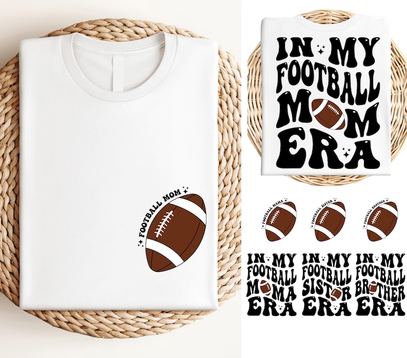 a t - shirt with a football design on it