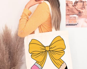 Custom Teacher Tote Bag, Teacher Gifts, Personalized Teacher Tote, Back to School Gift, Teacher Appreciation Bag, Personalized Teacher Gift