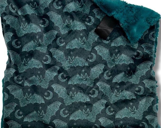 Halloween Bats Lovey Blanket | Cuddle Minky Blanket | Security Blanket | First Halloween Gift for Baby | Handmade