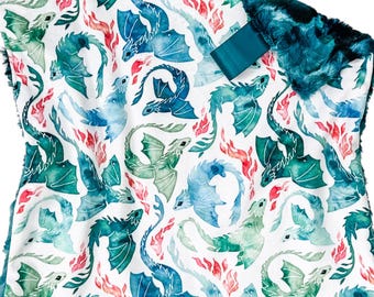 Couverture Minky Lovey Dragon : Déco gothique pour chambre de bébé