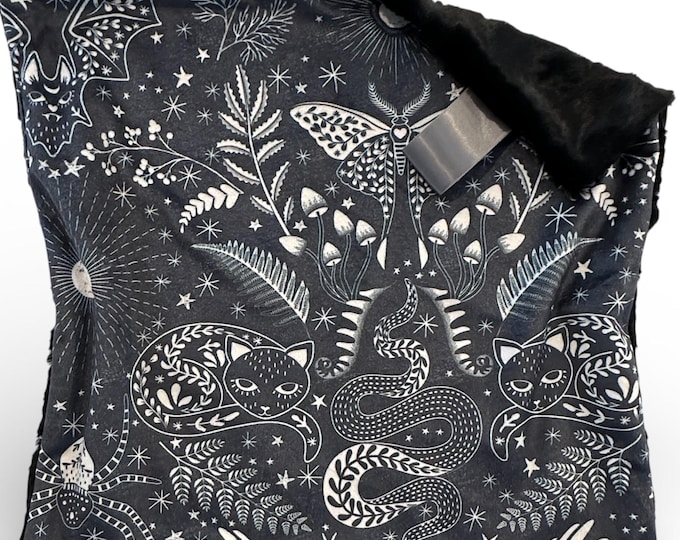 Dragon Lovey Blanket: Handmade Minky and Faux Fur Baby Snuggle Blanket