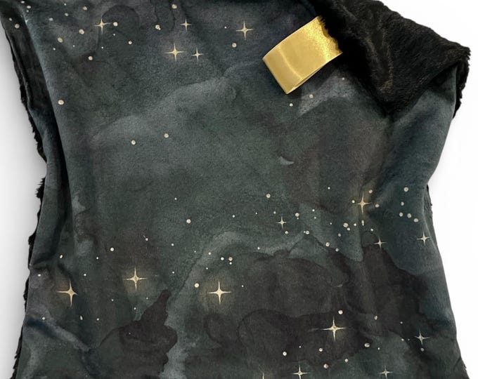 Dragon Lovey Blanket: Handmade Minky and Faux Fur Baby Snuggle Blanket