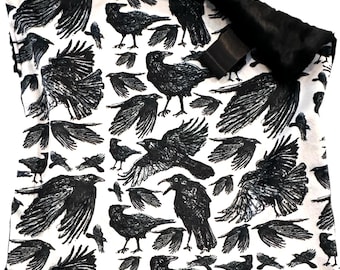 Couverture gothique Ravens Minky Lovey : Déco gothique pour chambre de bébé