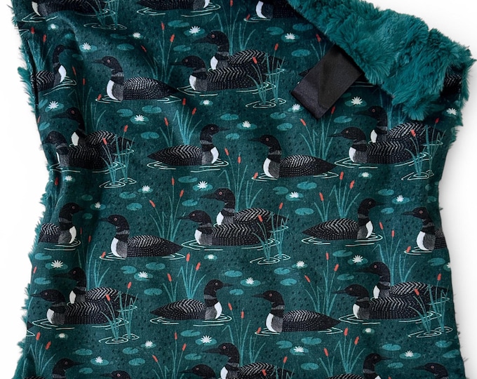 Loon Lovey | Great Outdoors Minky Cuddle Lovey | Lovey for Babies | Nature Nursery Decor | Baby Shower Gift