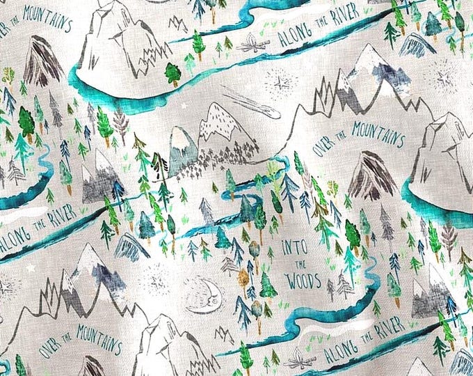Woodland Map Lovey or Baby Blanket | Soft Minky Blanket for Baby | Woodland Nursery Decor | Gift for Baby
