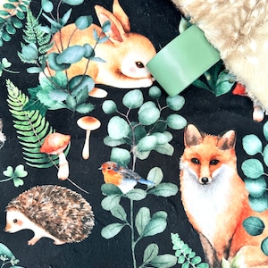 Woodland Animals Minky Lovey: Fawn Fur Baby Blanket