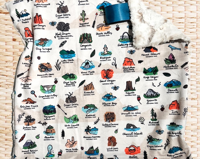 Lovey:  National Parks Lovey, Lovey for Babies, National Parks Baby Blanket, National Parks Gift, Baby Gift