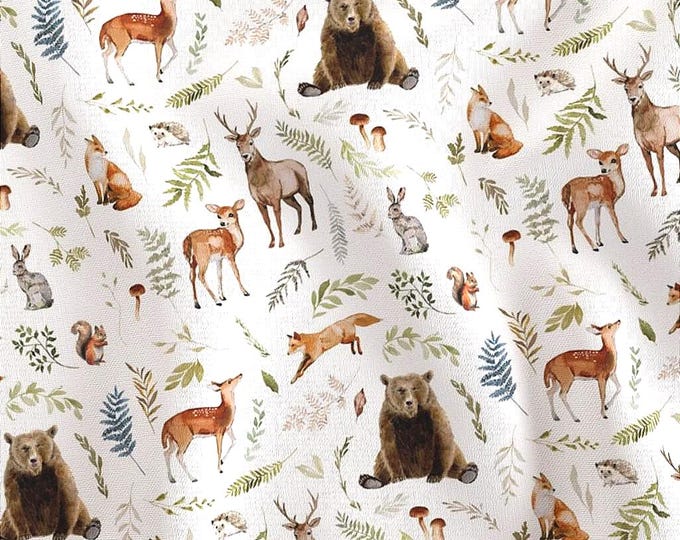 Woodland Animals Lovey or Baby Blanket | Soft Minky Blanket for Baby | Woodland Nursery Decor | Gift for Baby