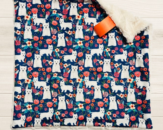 Westie Lovey | West Highland Terrier Lovey | Westie Baby Blanket | Westie Security Blanket | Baby Gift | Dog Lover