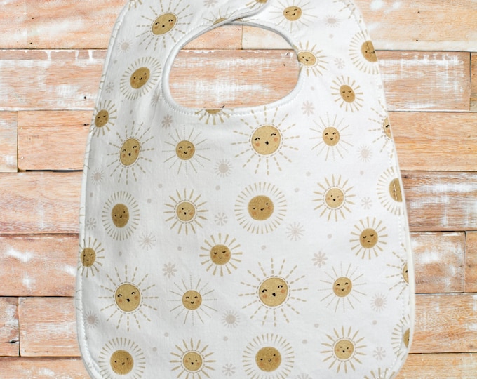 Sunshine Baby Bib | You are my Sunshine Drool Bib | Triple Layered with Organic Cotton Fleece | Gifts Under 20 | Baby Gift