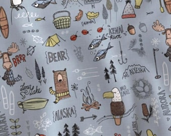 Alaskan Wilderness Minky Baby Blanket: Woodland Nursery Decor