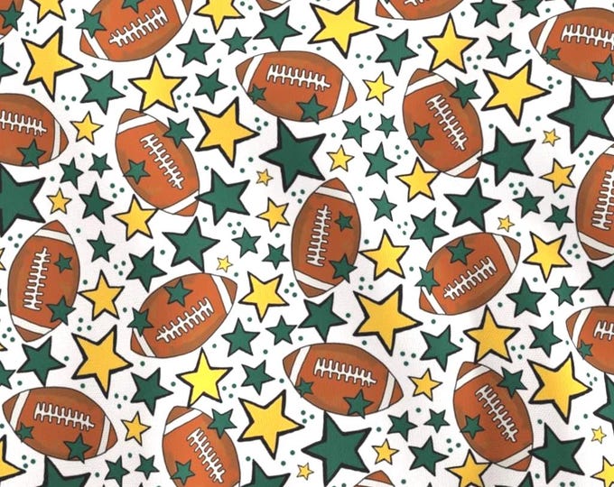 Football Lovey or Baby Blanket | Green and Gold | Football Nursery Decor | Soft Little Gift for Baby