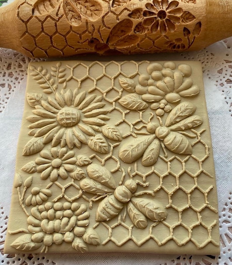 Rolling Pin Embossed Rolling Pin Best Rolling Pin Etsy