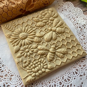 Rolling pin embossed rolling pin best rolling pin Honeycomb image 9