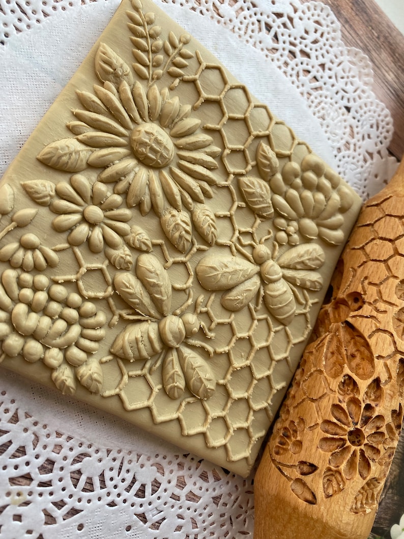 Rolling Pin Embossed Rolling Pin Best Rolling Pin Etsy