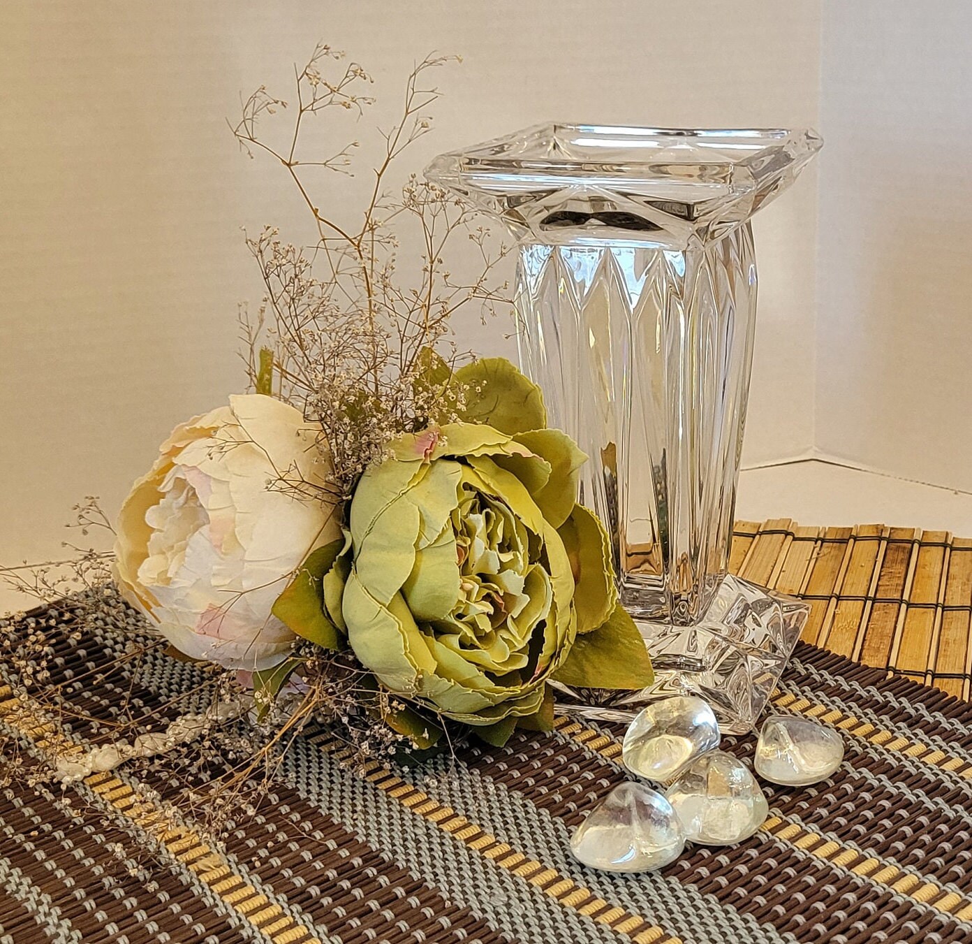 Partylite Square Cut Lead Glass Vase Etsy