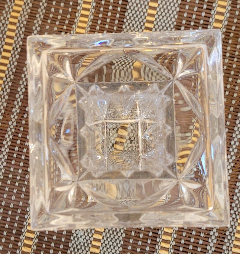 Partylite Square Cut Lead Glass Vase Etsy