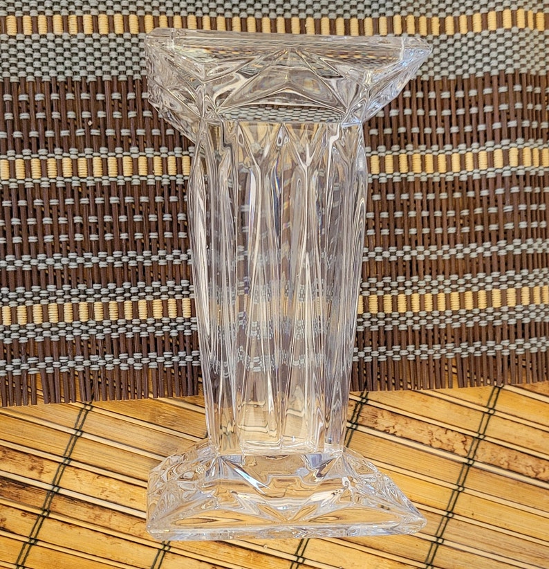 Partylite Square Cut Lead Glass Vase Etsy