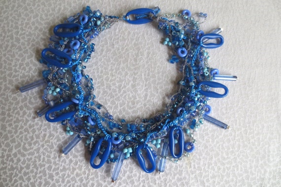 Orecchini Con Perline Blu E Azzurre - Gioielli - Orecchini - Di Or - Foto 3