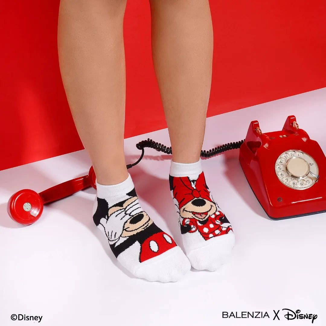 DISNEY SOCKS Mickey Mouse Minnie Mouse Ankle Socks for Women Cute Socks