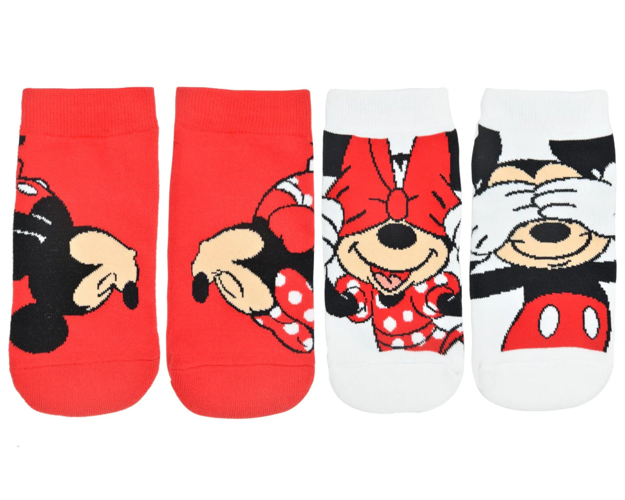DISNEY SOCKS Mickey Mouse Minnie Mouse Ankle Socks for Women Cute Socks
