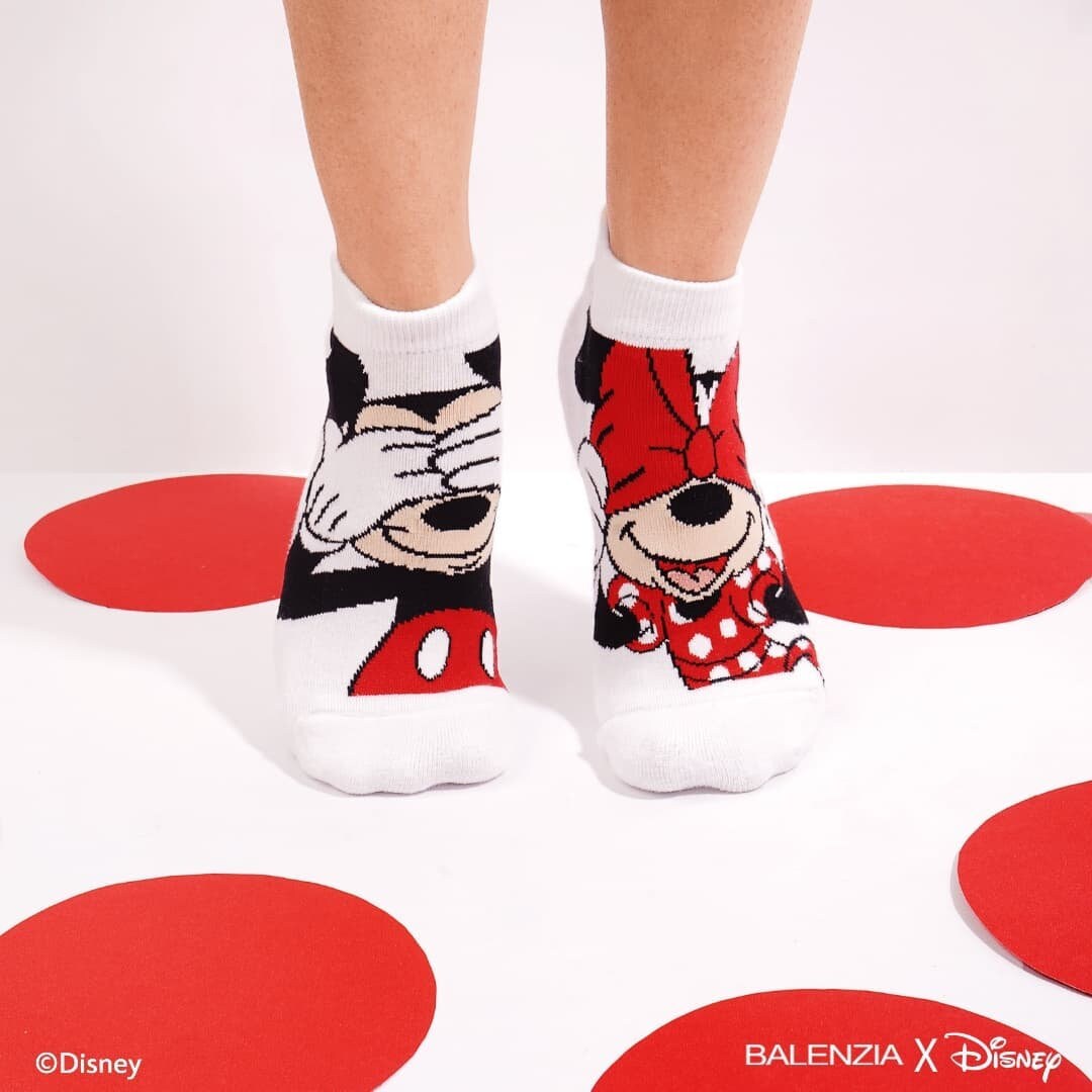 DISNEY SOCKS Mickey Mouse Minnie Mouse Ankle Socks for Women Cute Socks