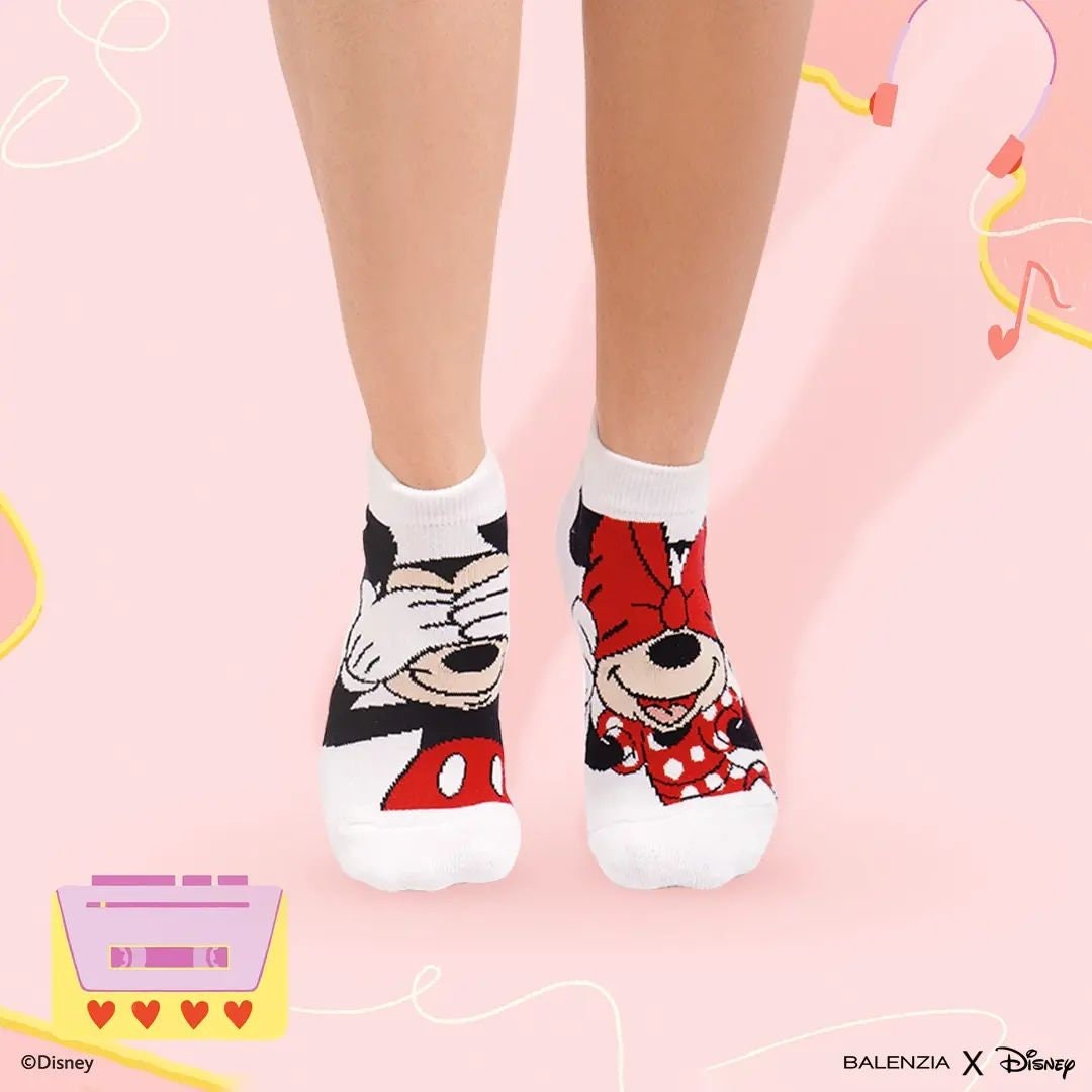 DISNEY SOCKS Mickey Mouse Minnie Mouse Ankle Socks for Women Cute Socks