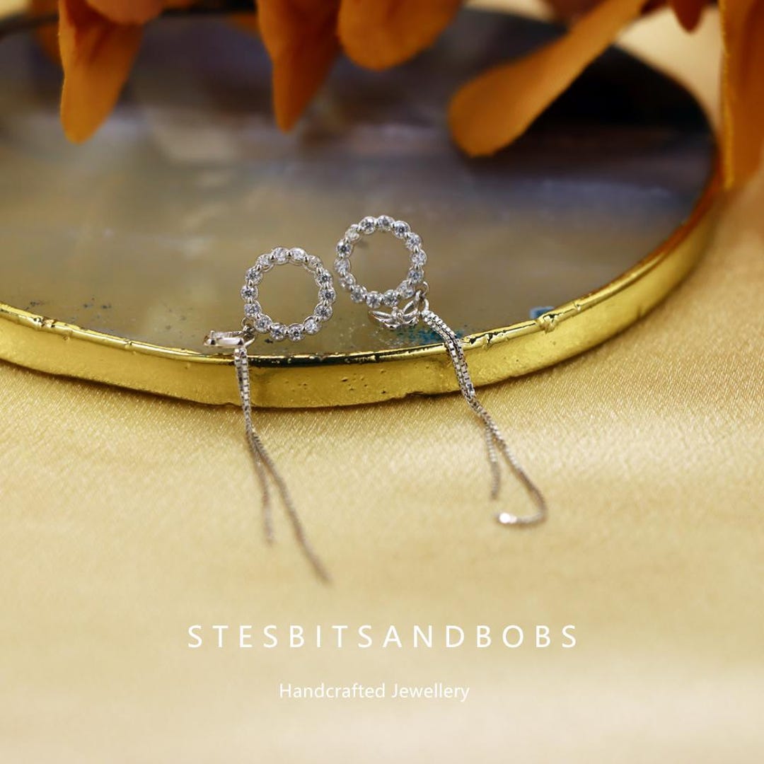 Orecchini pendenti a farfalla per le donne Orecchini pendenti in argento sterling 925 Gioielli Pendientes