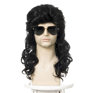 Men&#39;s Rock Party Long Curly Wig - Halloween Costume Headpiece